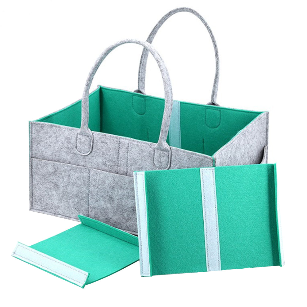 Portable Felt Baby Diaper Wipes Pacifier Toys Storage Bag Basket Organizer