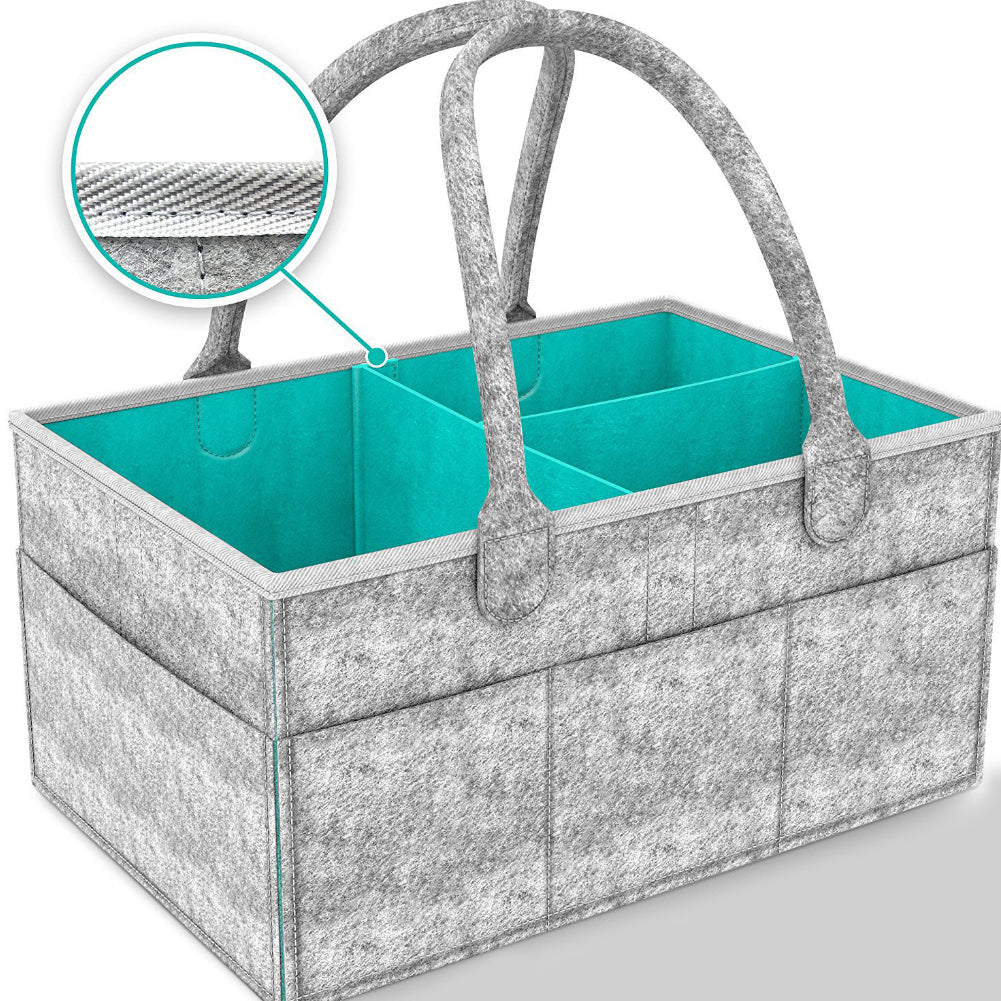 Portable Felt Baby Diaper Wipes Pacifier Toys Storage Bag Basket Organizer
