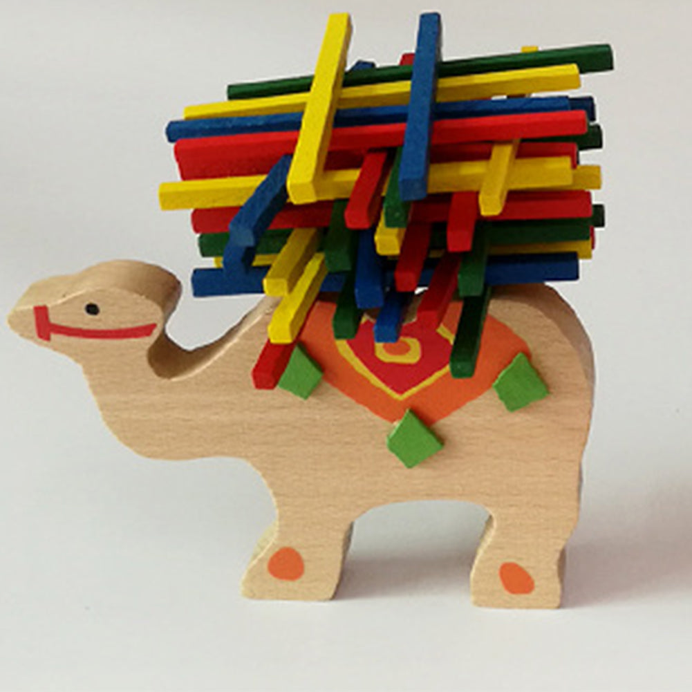 Colorful Baby Toys Educational Elephant Camel Balancing Blocks Wooden Kids Game