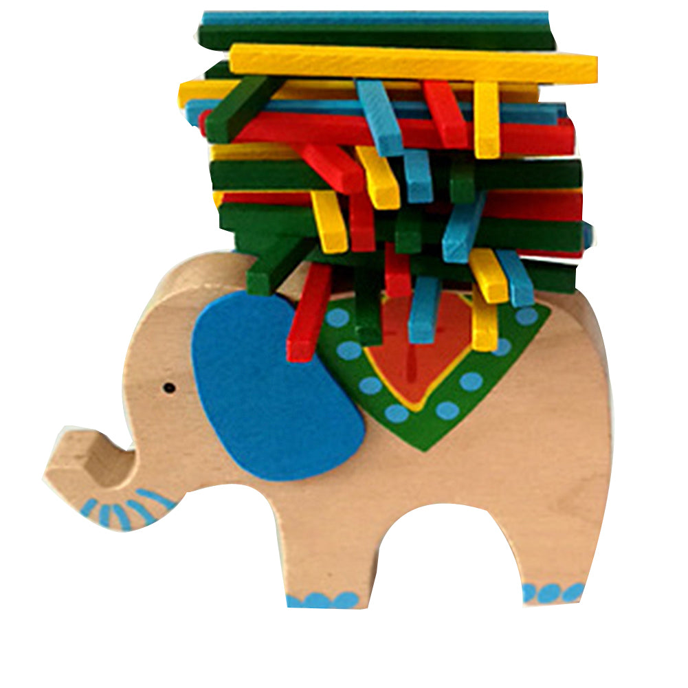 Colorful Baby Toys Educational Elephant Camel Balancing Blocks Wooden Kids Game
