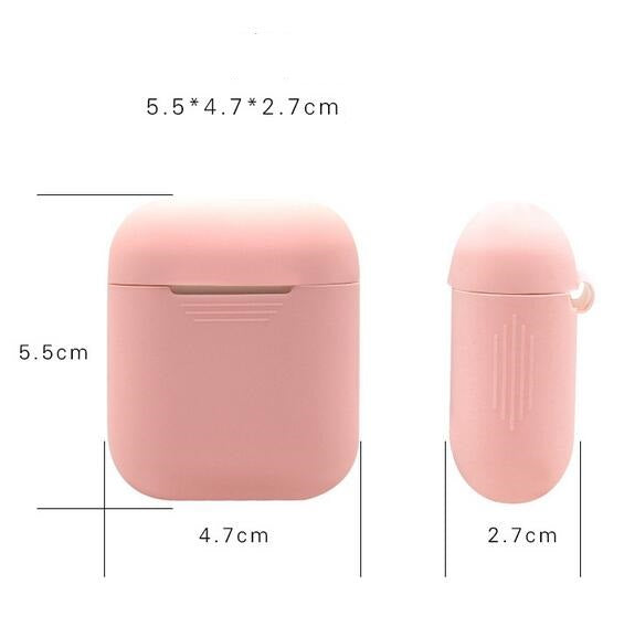 For Airpods Case Soft Silicone Wireless Bluetooth Headset Shockproof Cover with 14 Colors
