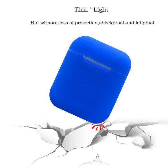 For Airpods Case Soft Silicone Wireless Bluetooth Headset Shockproof Cover with 14 Colors