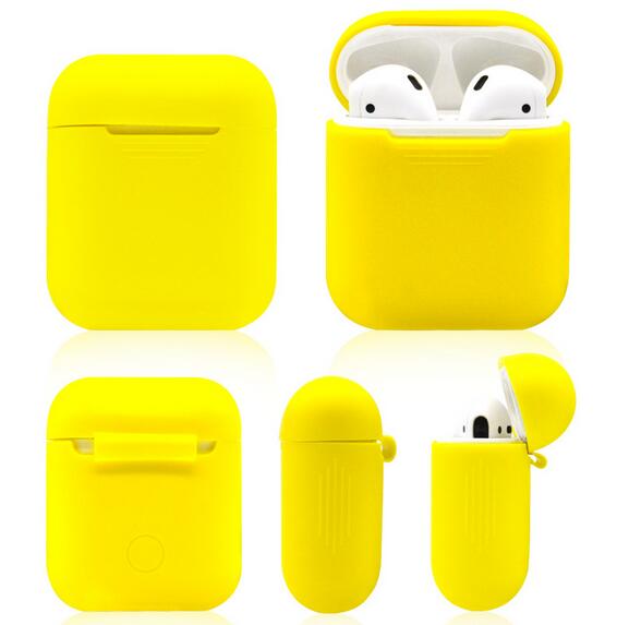 For Airpods Case Soft Silicone Wireless Bluetooth Headset Shockproof Cover with 14 Colors