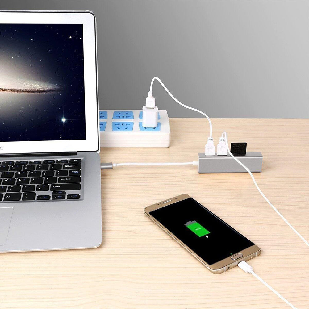 USB Type C Hub Wired Gigabit Ethernet Card LAN Adapter with SD/TF Card Reader