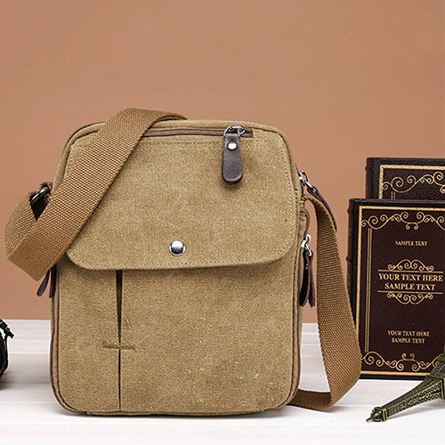 Men's Vintage Canvas Multifunction Travel Satchel Casual Messenger Shoulder Bag