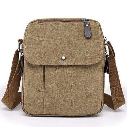 Men's Vintage Canvas Multifunction Travel Satchel Casual Messenger Shoulder Bag