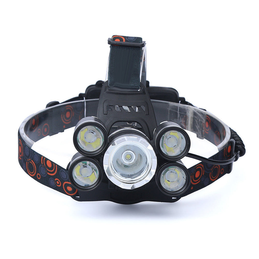 Outdoor Waterproof 35000lm 5x T6 LED Headlamp Headlight Flashlight Head Lamp