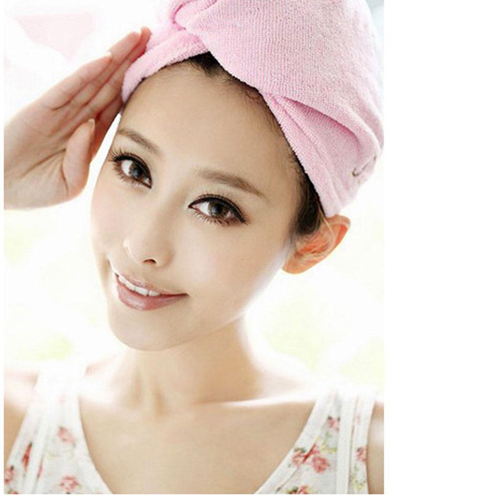 Women Bath Soft Microfiber Quick Hair-drying Cap/Towel Wrap Turban Hat Spa