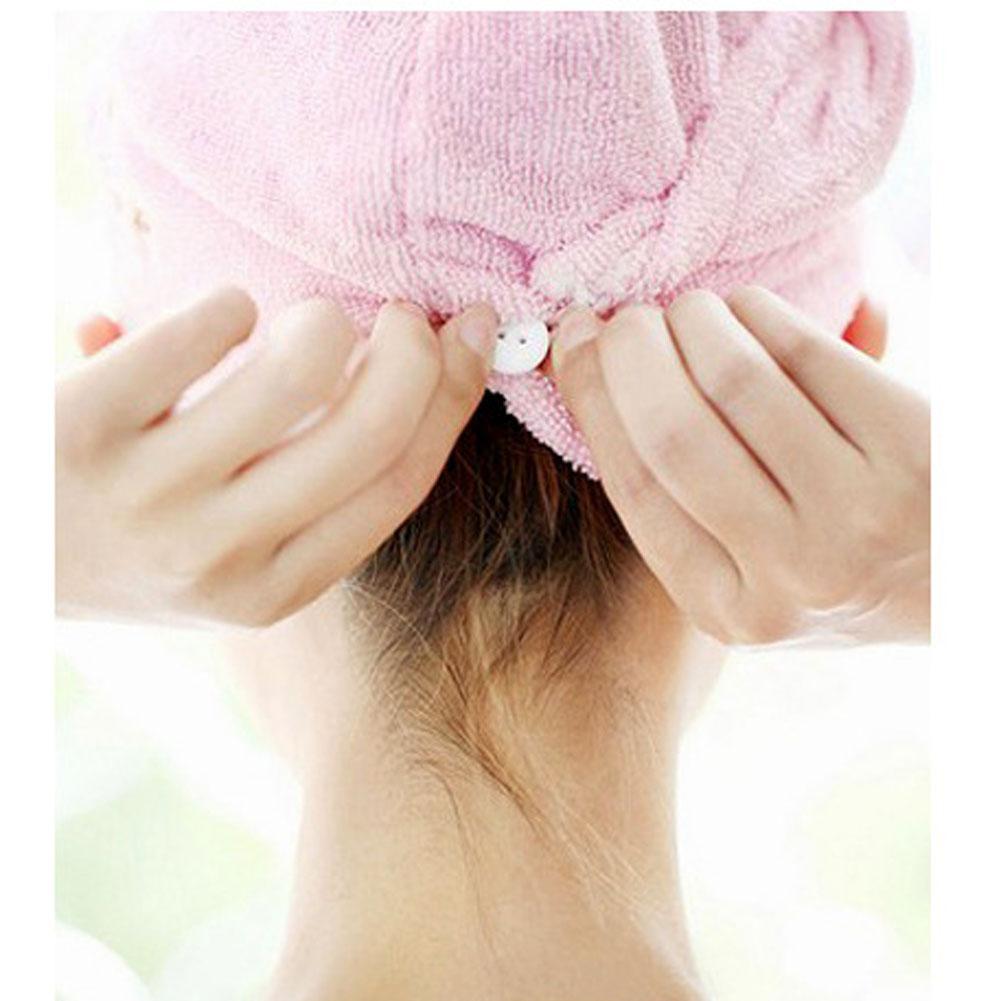 Women Bath Soft Microfiber Quick Hair-drying Cap/Towel Wrap Turban Hat Spa