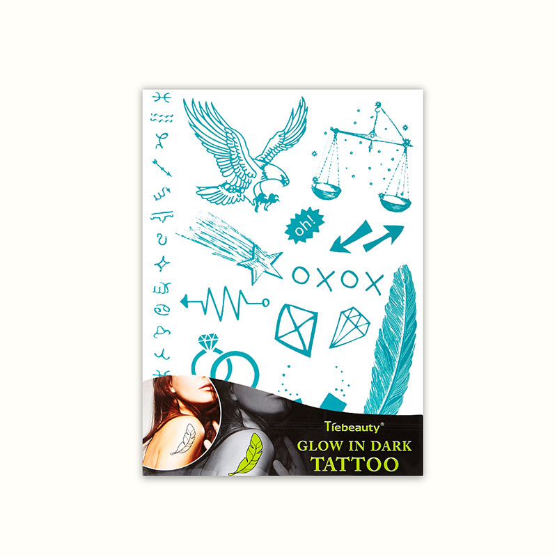 2pcs luminous tattoo stickers fluorescent personality tattoo stickers