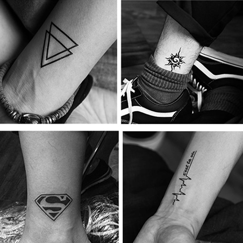 5pcs combination animal owl flower tattoo stickers men and women personality non-toxic temporary tattoo stickers