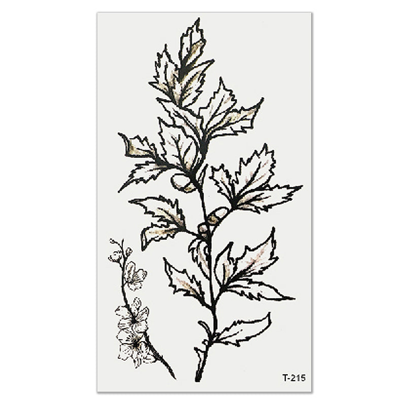 5pcs combination animal owl flower tattoo stickers men and women personality non-toxic temporary tattoo stickers