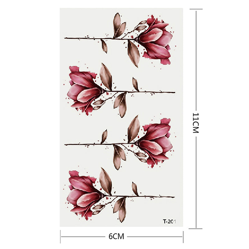 5pcs combination animal owl flower tattoo stickers men and women personality non-toxic temporary tattoo stickers