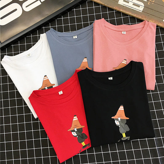 Pure cotton can not afford large size loose printed short-sleeved t-shirt