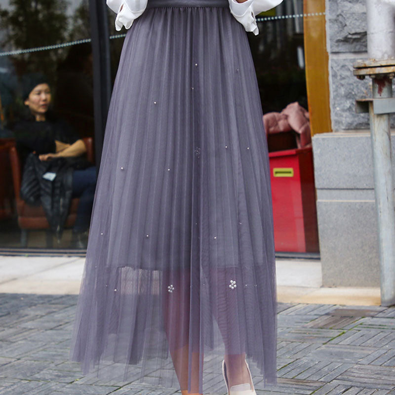 Spring and summer high waist temperament slit slim skirt