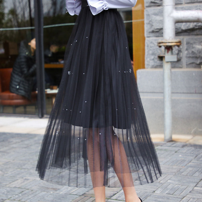 Spring and summer high waist temperament slit slim skirt