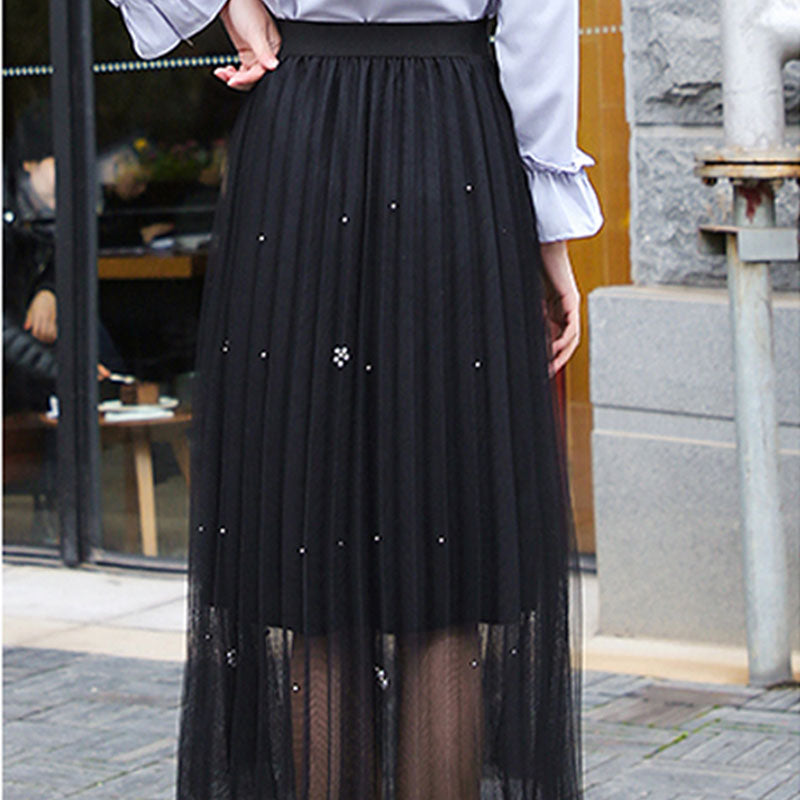 Spring and summer high waist temperament slit slim skirt