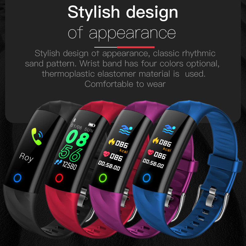 Smart Bracelet Ip68 Waterproof Smart Wristband Bluetooth Smart Band Blood Pressure Heart Fitness Tracker Color Screen