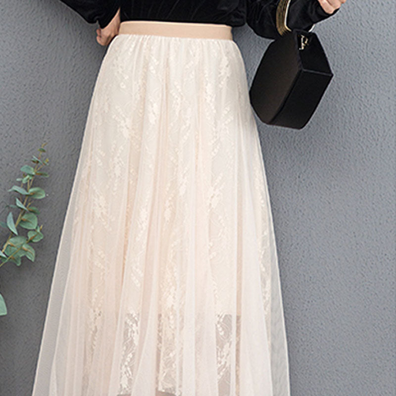 Spring and summer high waist temperament slit slim skirt