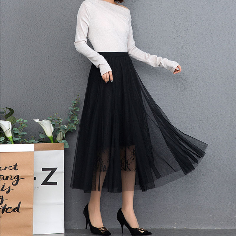 Spring and summer high waist temperament slit slim skirt