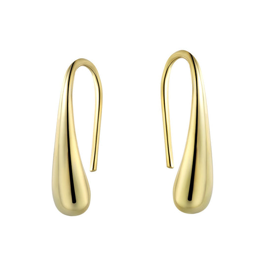 Fashion Golden Tone Women Water-drop Shape Hook Earrings Jewelry Valentines Gift