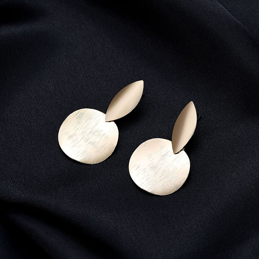 Fashion Women Alloy Round Dangle Stud Earrings Statement Party Jewelry Gift