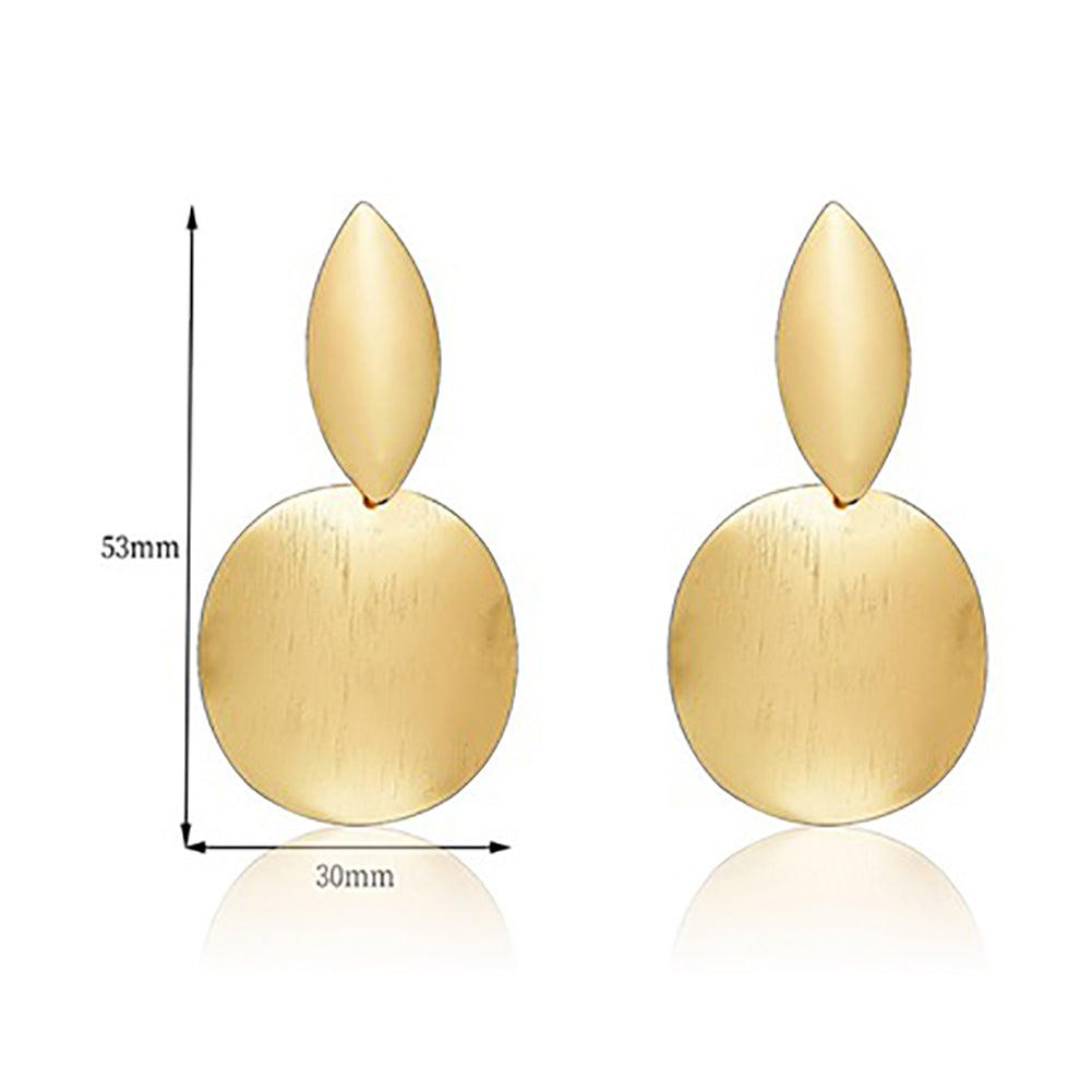 Fashion Women Alloy Round Dangle Stud Earrings Statement Party Jewelry Gift