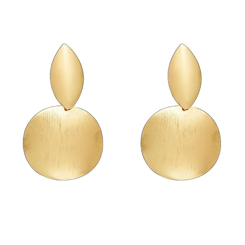 Fashion Women Alloy Round Dangle Stud Earrings Statement Party Jewelry Gift