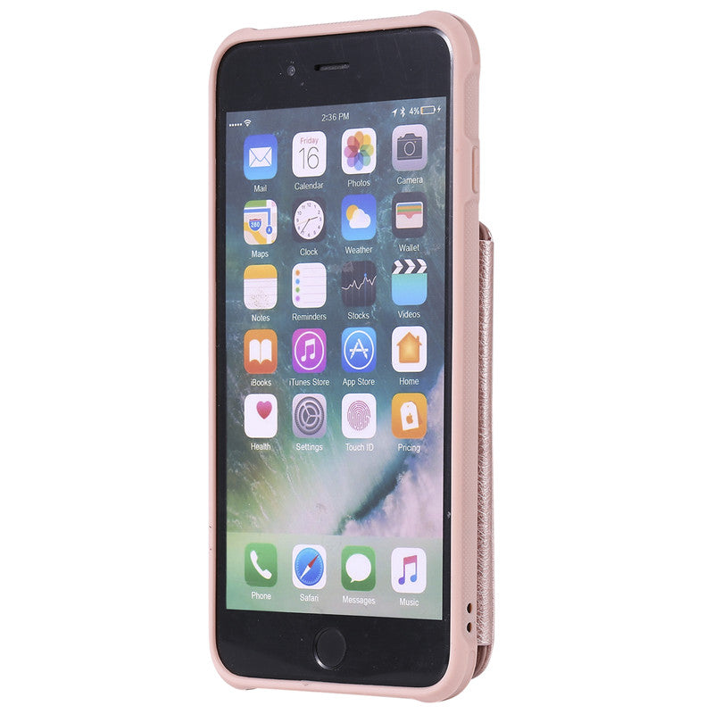 For iPhone 6 Plus/6S Plus Case Zipper Humanized Card Slot Design Cover Double buckle Stand shockproof For iPhone 7 Plus/8 Plus