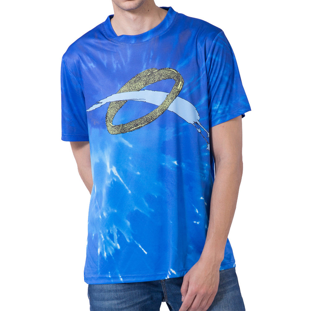 Men's Spring Summer Short Sleeve 3D Loose O Collar T-Shirt Fashion Print Top