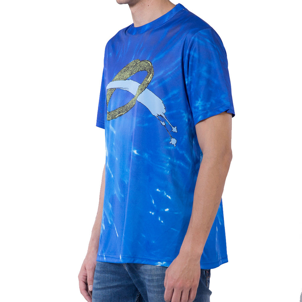 Men's Spring Summer Short Sleeve 3D Loose O Collar T-Shirt Fashion Print Top