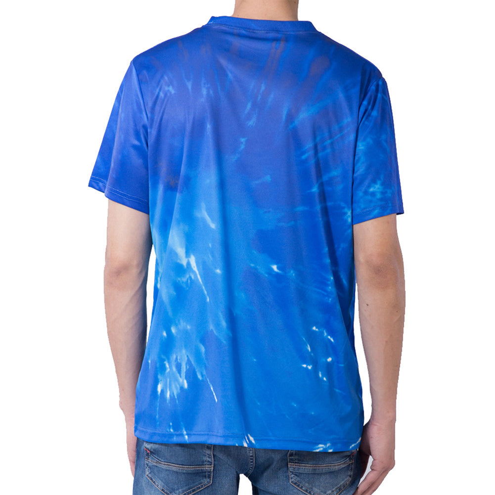 Men's Spring Summer Short Sleeve 3D Loose O Collar T-Shirt Fashion Print Top