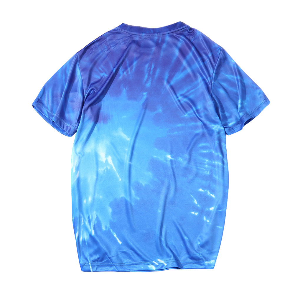 Men's Spring Summer Short Sleeve 3D Loose O Collar T-Shirt Fashion Print Top