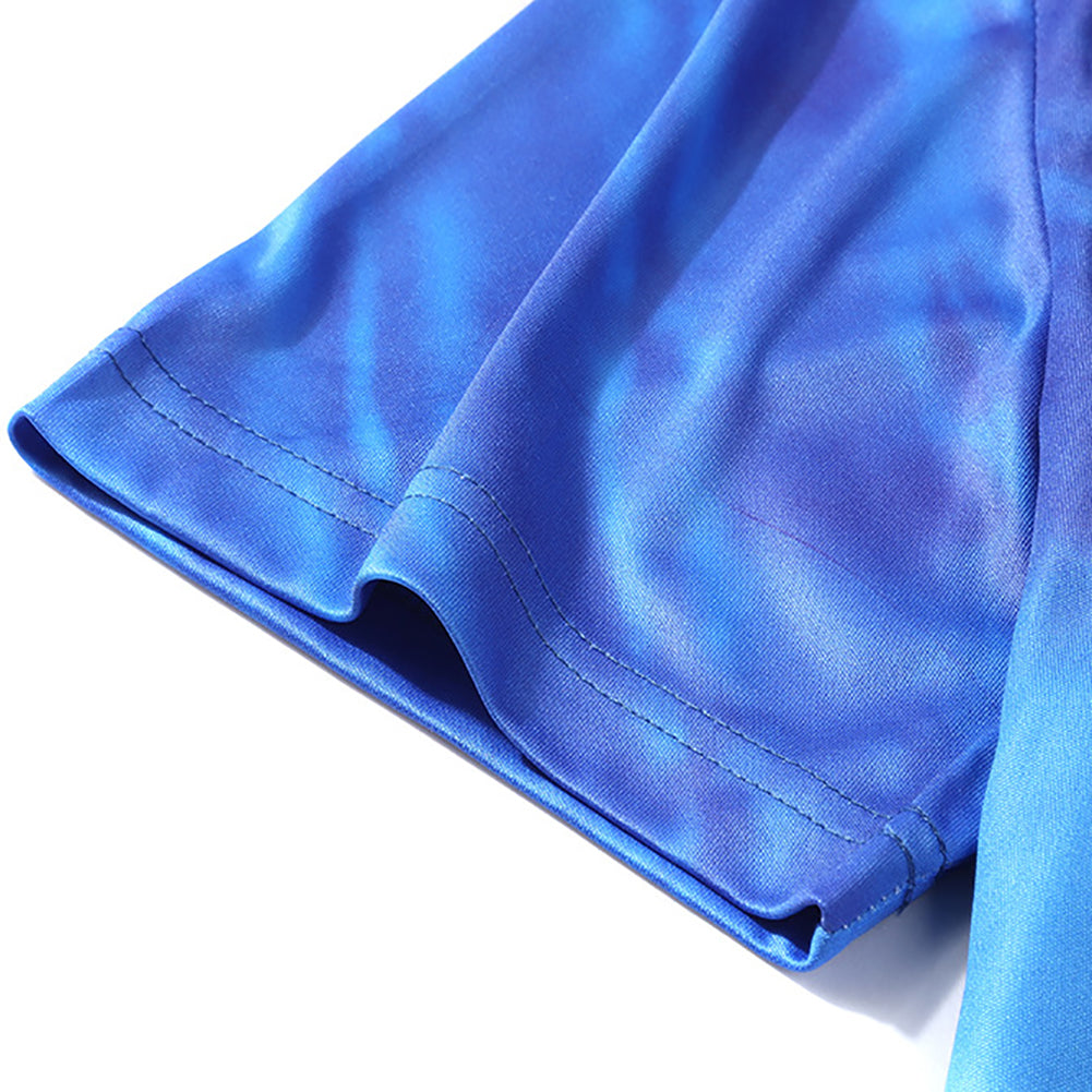 Men's Spring Summer Short Sleeve 3D Loose O Collar T-Shirt Fashion Print Top