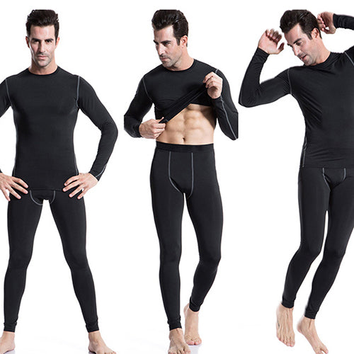 Men's Long Sleeve Crew Neck Base Layer Compression Slim Fit Tee Sports Shirt