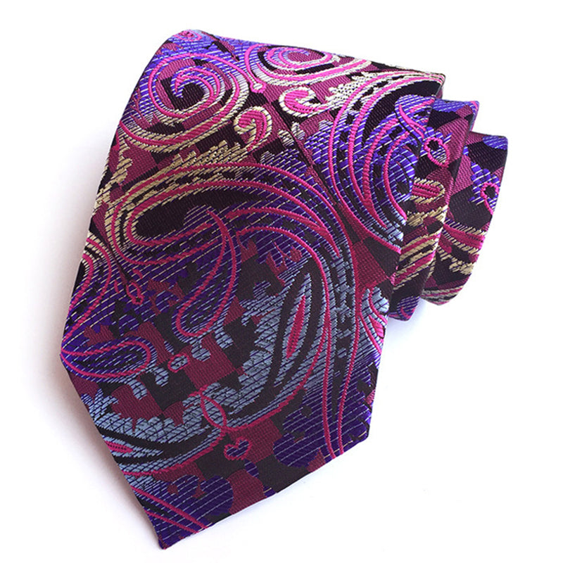 Men Wedding Party Polyester Silk Leisure Necktie Tie