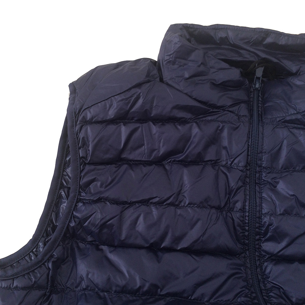 Men's Fashion Warm Stand Collar Sleeveless Nylon Jacket Thicken Vest Waistcoat