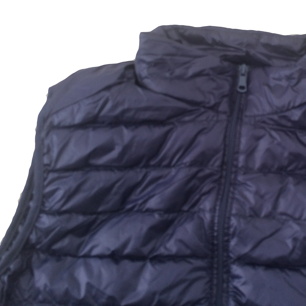 Men's Fashion Warm Stand Collar Sleeveless Nylon Jacket Thicken Vest Waistcoat