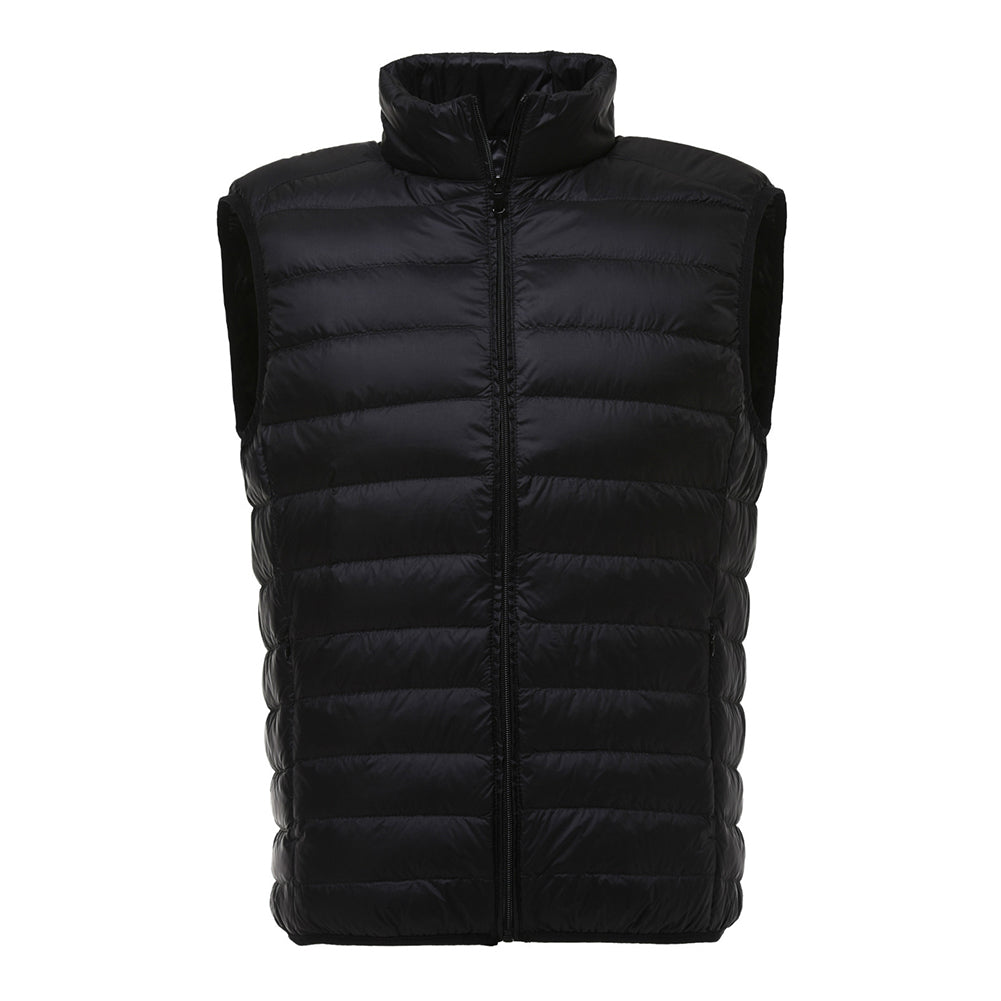 Men's Fashion Warm Stand Collar Sleeveless Nylon Jacket Thicken Vest Waistcoat