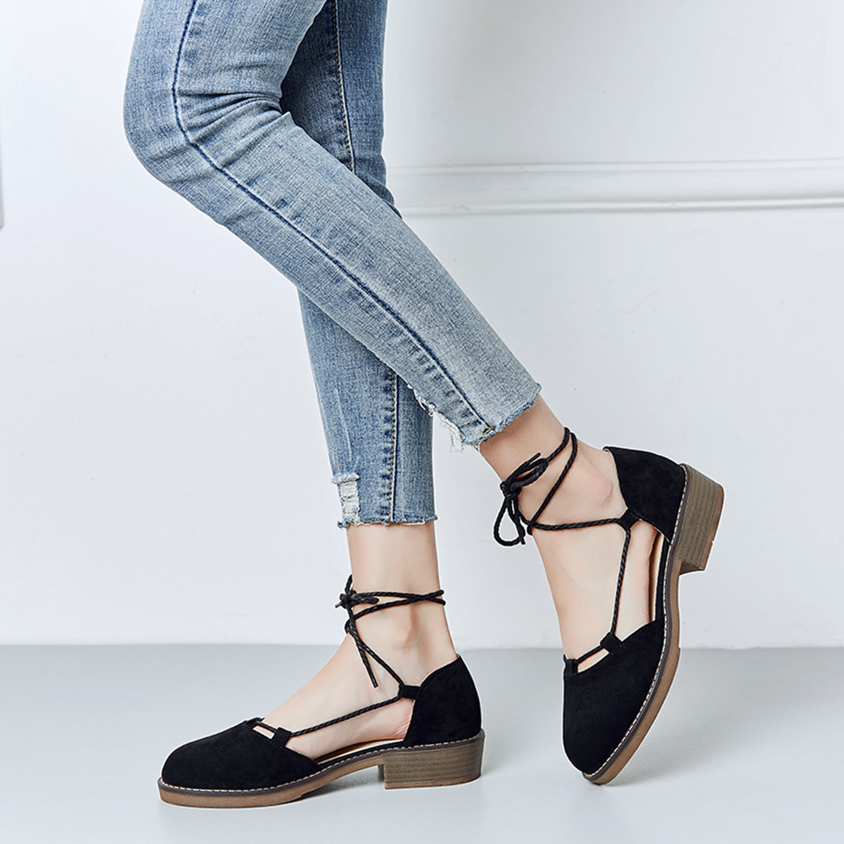 Sweet Spring Flat Bottom Ribbon Sandals