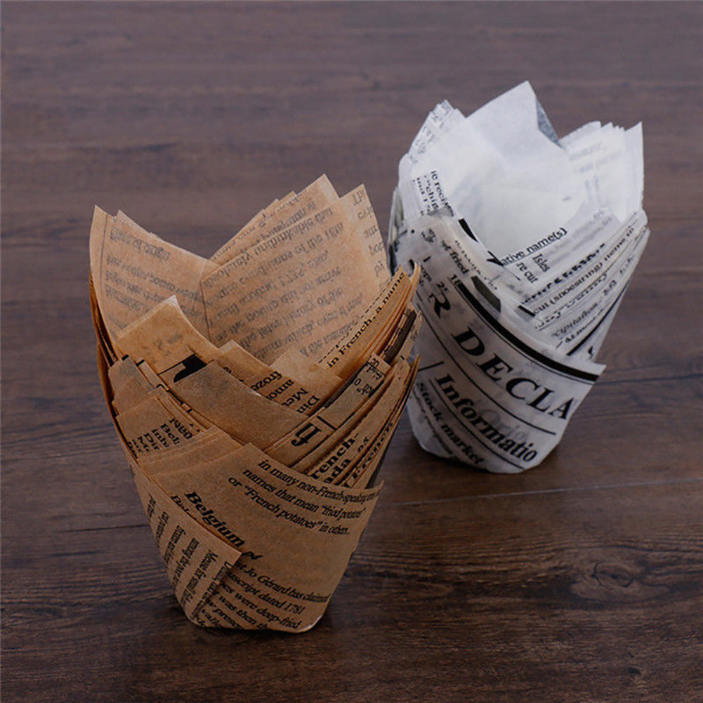 50Pcs Cup Shape Anti-Oil Muffin Cupcake Liner Paper Holder Kitchen Baking Tool