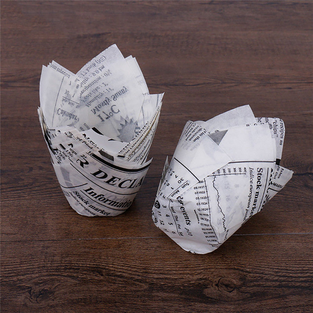 50Pcs Cup Shape Anti-Oil Muffin Cupcake Liner Paper Holder Kitchen Baking Tool
