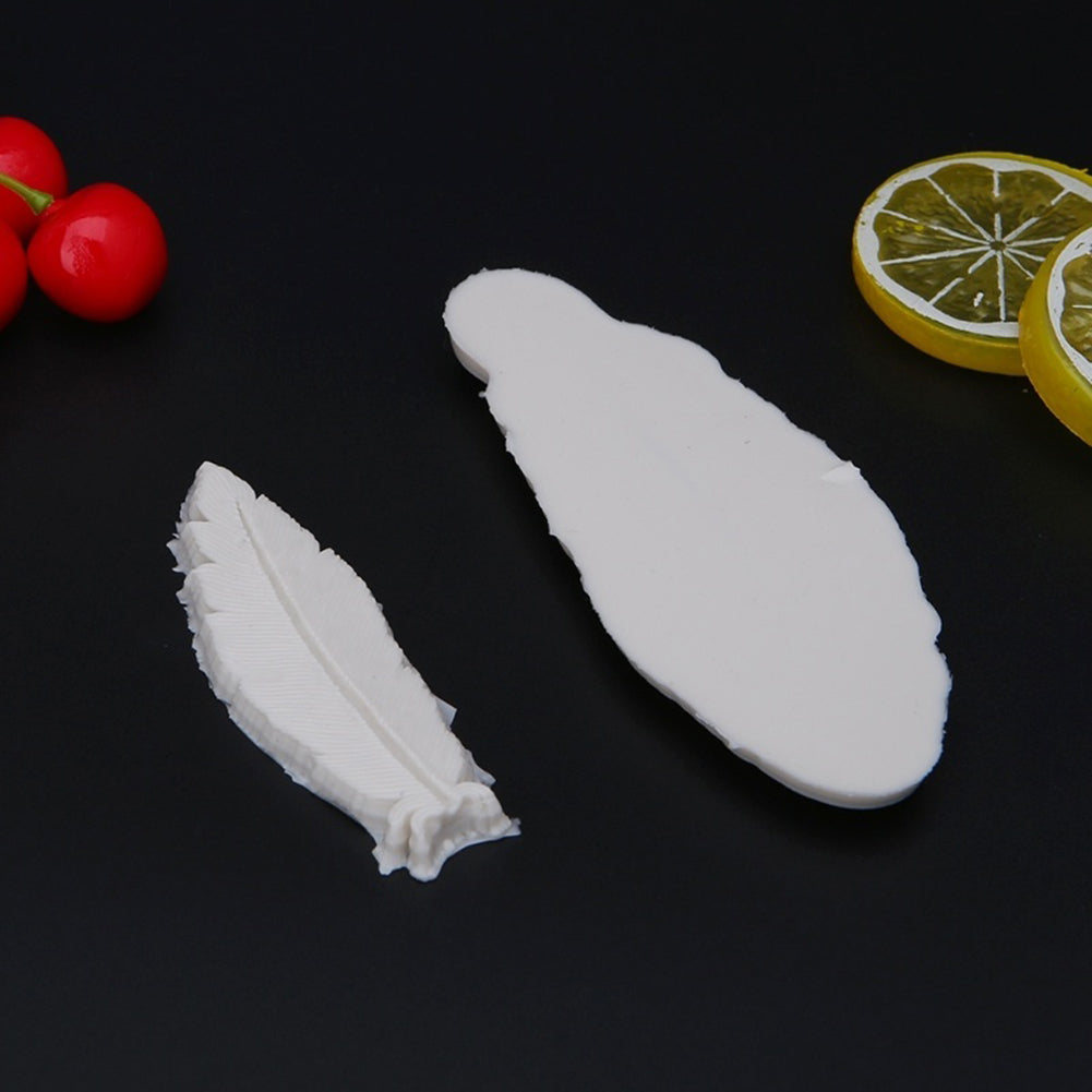 2Pcs/Set DIY Feather Silicone Mold Fondant Cake Chocolate Decorating Baking Tool