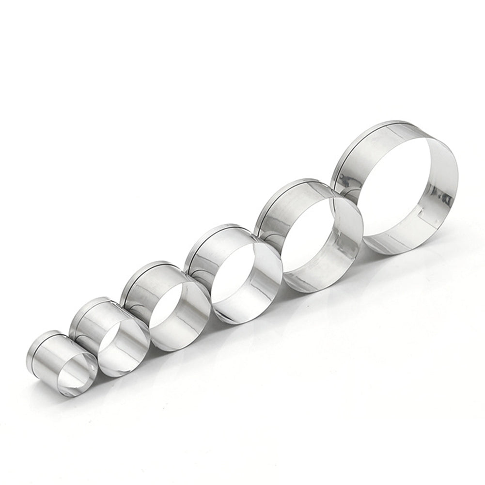 6Pcs/Set Round Shape Fondant Baking Mold Biscuit Cookie Cake Decorative Cutter