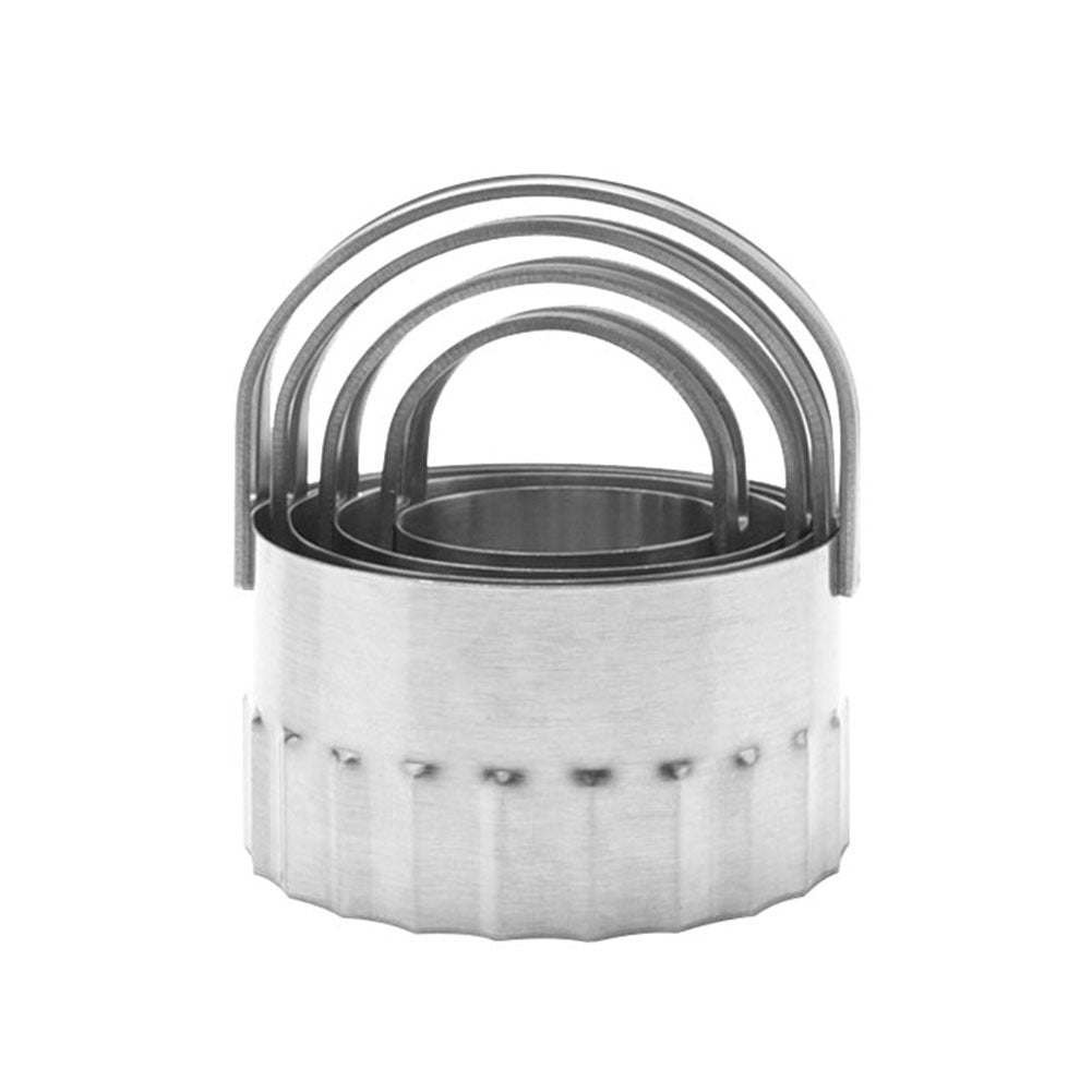 4Pcs Wave Shape Cookie Cutter Stainless Steel Cake Biscuit Fondant DIY Mold Tool