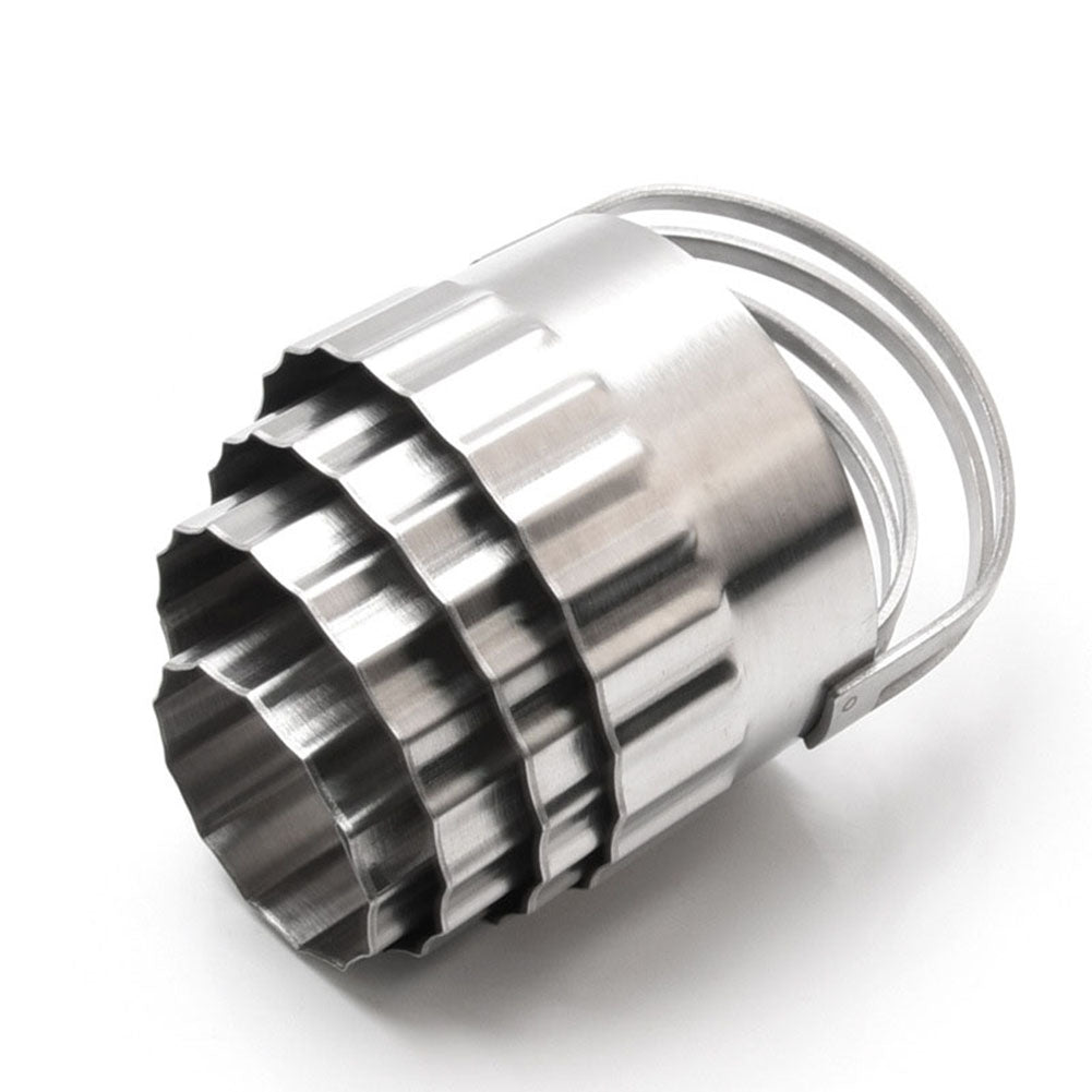 4Pcs Wave Shape Cookie Cutter Stainless Steel Cake Biscuit Fondant DIY Mold Tool