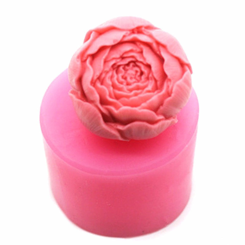 3D Rose Flower Candle Soap Mold Silicone Cake Decorating Tool DIY Bakeware