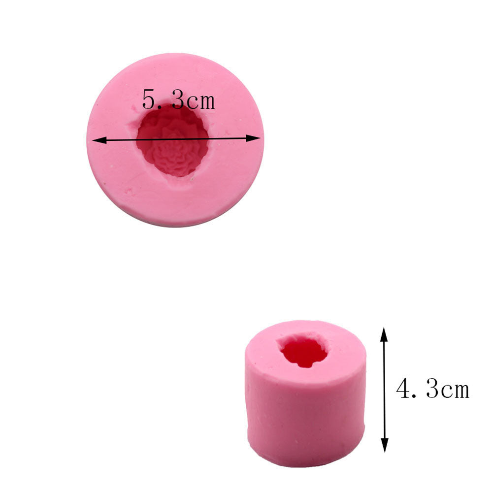 3D Rose Flower Candle Soap Mold Silicone Cake Decorating Tool DIY Bakeware