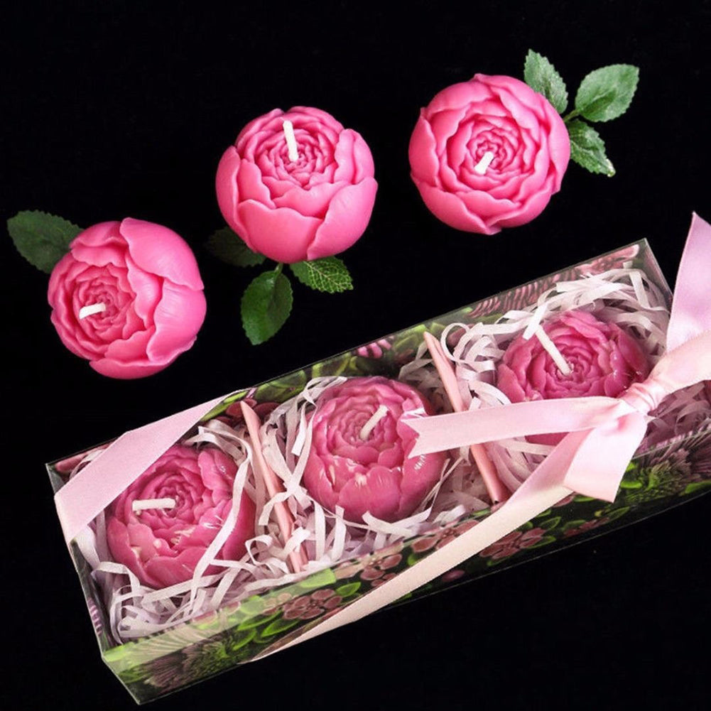 3D Rose Flower Candle Soap Mold Silicone Cake Decorating Tool DIY Bakeware