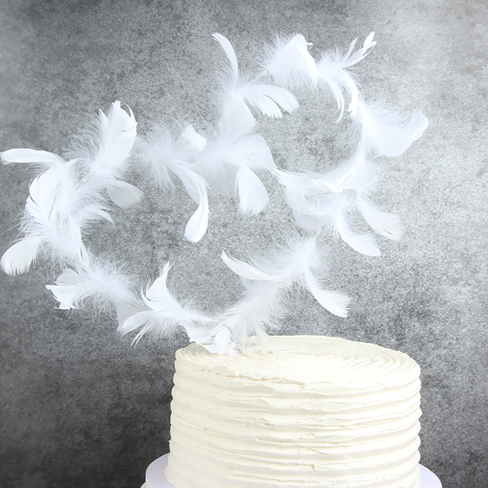 98cm Heart Shape Feather Fairy Cake Topper Birthday Party Wedding Decoration